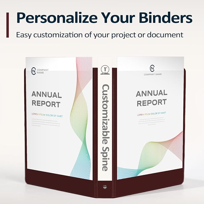 BinderX 3 Ring Binder 2 Inch, Clear View Binder, Burgundy Red, Letter /A4 | Extra Durable, PVC-Free, Customizable, Interior Pockets, 450-Sheet Capacity, Eco-Friendly, Reinforced Hinge, School, Office - Image 5