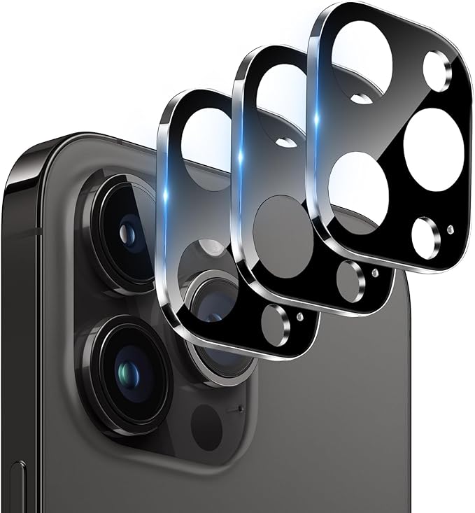 Dengduoduo 3 Pack Camera Lens Protector for iPhone 13 Pro 6.1" & iPhone 13 Pro Max 6.7", Tempered Glass, Ultra HD, 9H Hardness, Anti-Scratch, Case Friendly, Easy to Install [No Affect on Night Shots] by Dengduoduo
