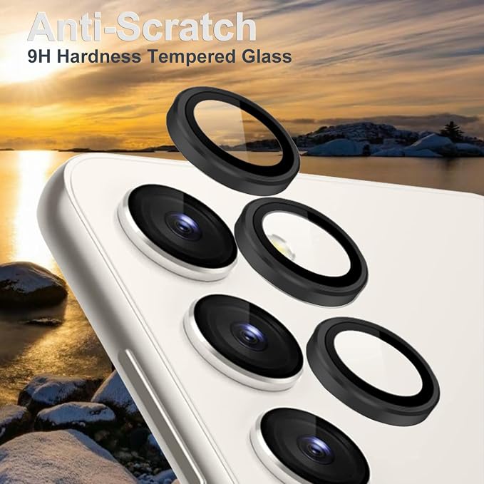 Camera Lens Protector for Samsung Galaxy A35, Black | AR+AF, 9H Tempered Glass, Individual Metal Ring, Anti Glare, Fall Protection, Camera Screen Cover - Image 6