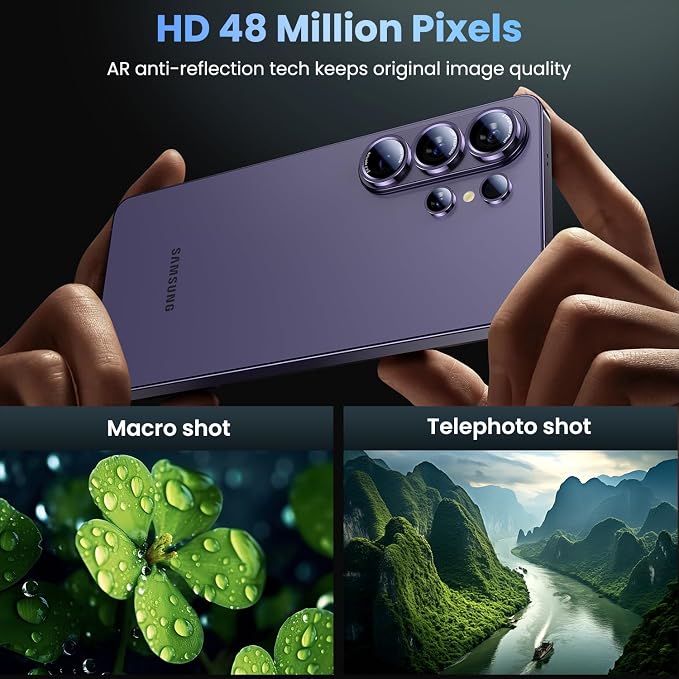 Uyiton for Samsung Galaxy S26 Ultra Camera Lens Protector, Unique Design | Case Friendly, Top 9H+ Shatterproof Sapphire Glass, Easy Install, Ultra HD, Military-Grade, Metal Camera Cover, Violet - Image 2