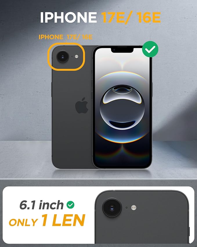 miracase for iPhone 17e & 16e Case with Built-in Private Screen Protector, [Magnetic with MagSafe] Full-Body Phone Cover Military Drop Proof 17 E/ 16 E Bumper 6.1 inch, Black - Image 7