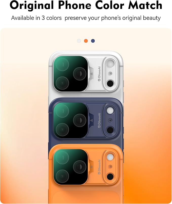 Magnetic UV Filter for iPhone 17 Pro, Snap-On Smartphone Camera Lens Filter with Adhesive Metal Base Mount, HD Optical Glass, Works with Phone Cases & Gimbals (Orange-3pack, iPhone 17Promax) - Image 6
