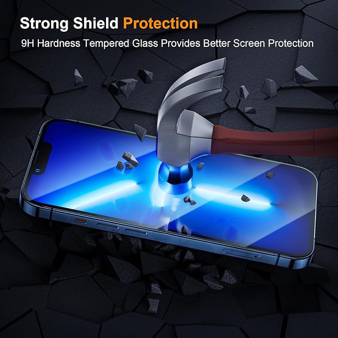 SIBEITU 3+3 Pack Screen Protector + Camera Lens Protector for iPhone 12 | 6.1 Inch HD 9H Hardness Tempered Glass Film, Scratch Resistant, Sensor Protection, Case Friendly, High Response, Bubble Free - Image 5