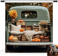 Kate Fall Backdrop Thanksgiving Photo Backdrop Truck Pumpkins Backdrop for Photography,8x8 by KateBackdropforPhotography
