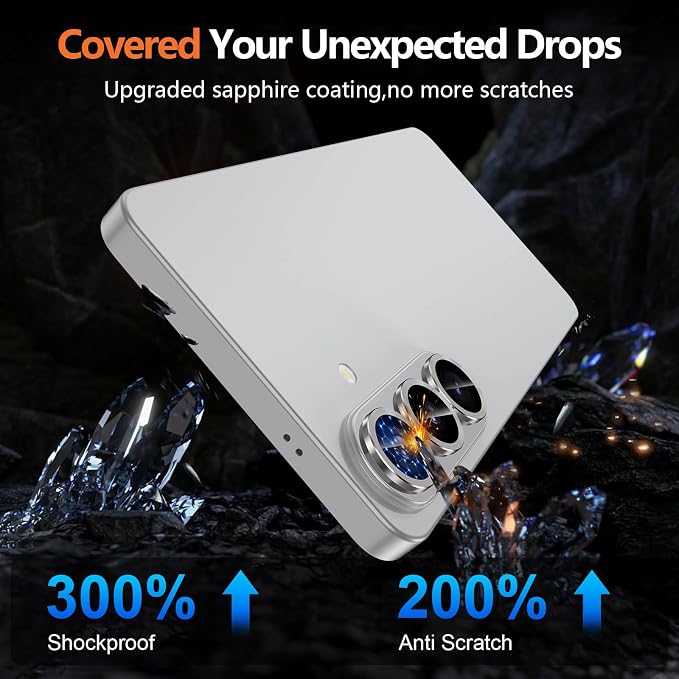 for Samsung Galaxy S26 Camera Lens Protector, Individual Metal Ring Tempered Glass Lens Cover, [Strong Adsorption] Scratch Resistant Ultra-Thin HD Clear Lens Cover, 1 Set-Gray - Image 5