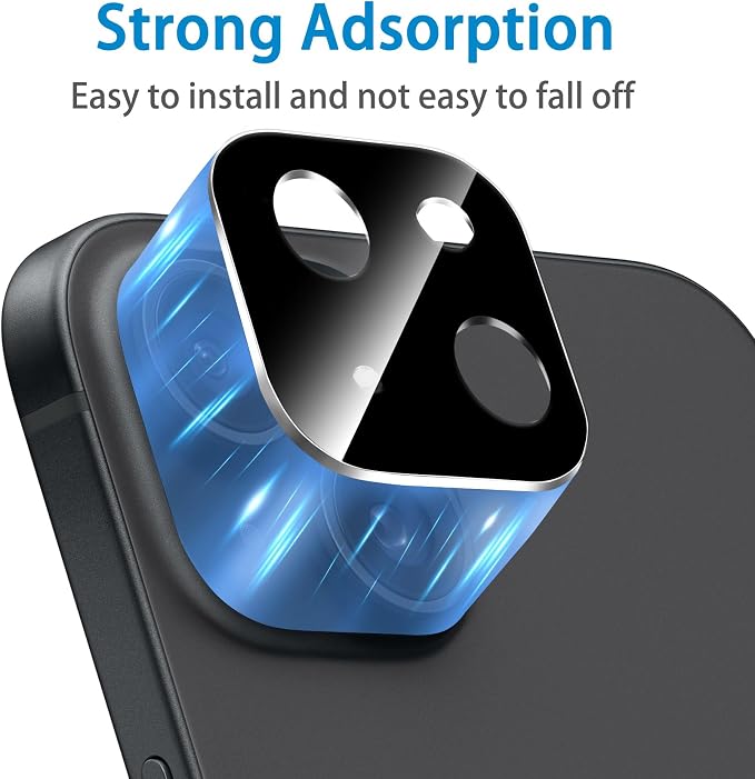 Dengduoduo 3 Pack Tempered Glass Camera Lens Protector for iPhone 15 6.1" & for iPhone 15 Plus 6.7", Ultra HD, 9H Hardness, Anti-Scratch, Case Friendly, Easy to Install [No Affect on Night Shots] - Image 4