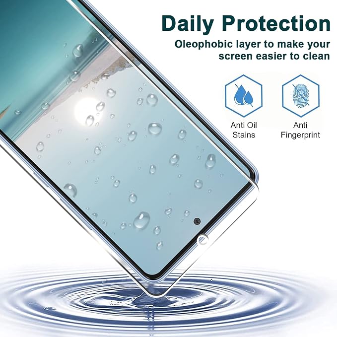 [3+3 Pack] Galaxy A53 5G Screen Protector + Camera Lens Protector, HD Tempered Glass Film, 9H Hardness, Scratch Resistant, Easy Installation, Bubble Free, Screen Protector for Samsung Galaxy A53 5G - Image 4