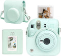CAIYOULE Camera Case for Fujifilm Instax Mini 12 Instant Film Camera | Protective Camera Case, Camera Crossbody Bag for Fuji Mini 12 with Photo Album, Adjustable Shoulder Strap, Mint Green by CAIYOULE
