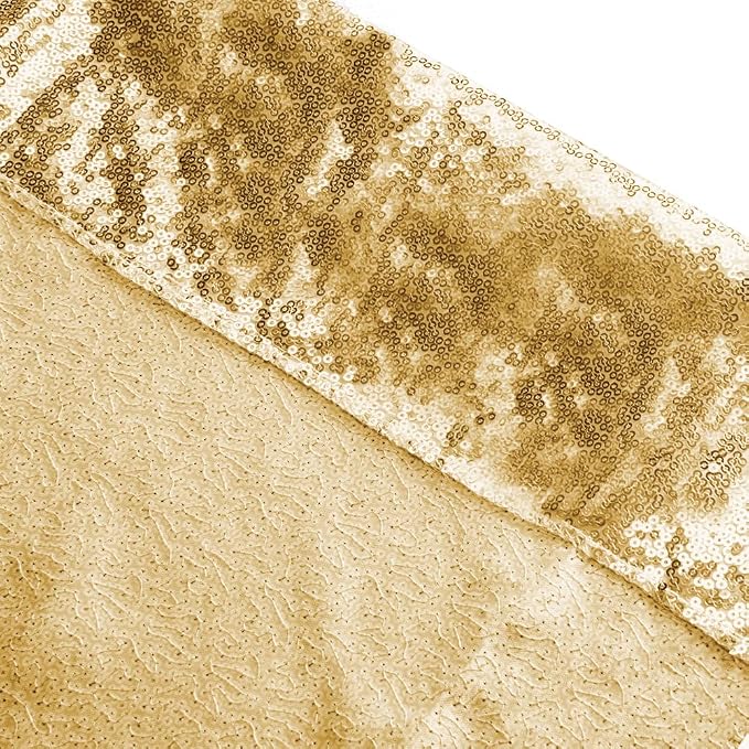 SquarePie 20x10ft Gold Sequin Backdrop, High Density Non-Transparent Glitter Curtain for Photography, Birthday, Wedding Party Decorations, Thick Solid Background with 4" Rod Pocket, 1 Panel - Image 9