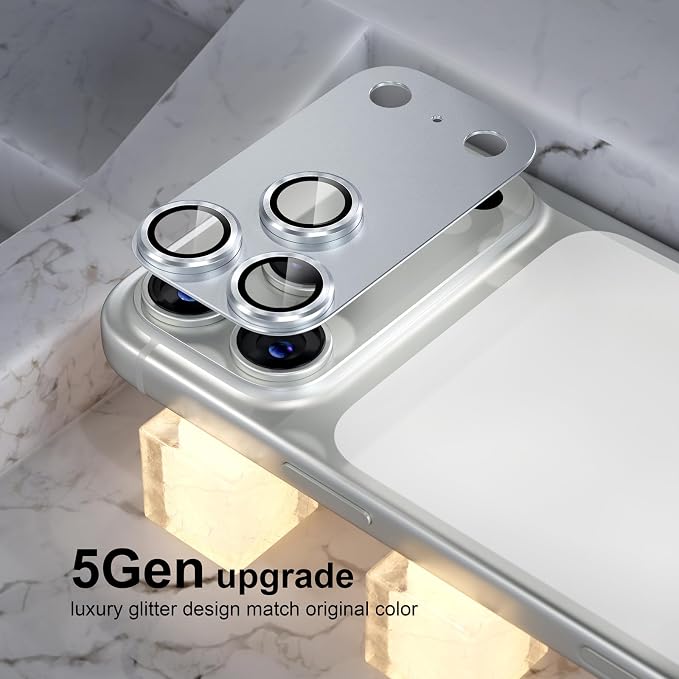Choiche for iPhone 17 Pro Max Camera Lens Protector, Silver | Metal Camera Cover with 9H Tempered Glass Lens Screen Protector Accessories, Strong Adsorption, Case-Friendly, 6.9-inch - Image 7