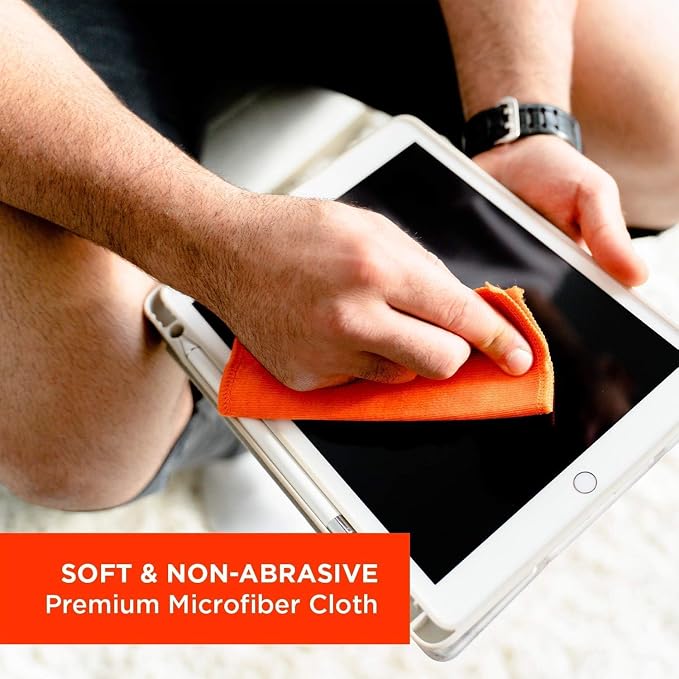 WHOOSH! Screen Shine Go XL – Screen Cleaner Kit, Set of 12, 3.4 fl oz | Includes 12 – 6x6" Microfiber Cloths, Sleek Bottles for Home & Travel, For Car, Computer & Eyeglasses, For Bulk/Business Use - Image 5