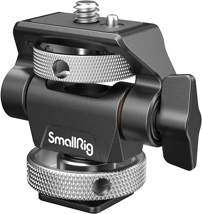 SmallRig Field Monitor Mount Holder Swivel and Tilt Adjustable with Cold Shoe Mount for 5" and 7" Monitor by SmallRig