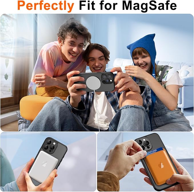 for iPhone 14 Pro Max Case Clear with Privacy Screen Protector | Full Camera Protection, Transparent Magnetic, Compatible with MagSafe, Shockproof Phone Cover, Slim Fit - Image 4