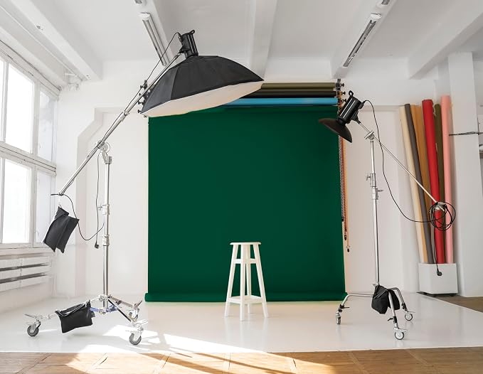 Denny Mfg Seamless Paper Backdrop for Photoshoot, Pine Green, 86 in x 36 ft | Photography Backdrop, Matte Finish for Portraits, Product Photos and Video Shoots, with Free Roll Gaffer Tape (2 in x 13 ft) - Image 9