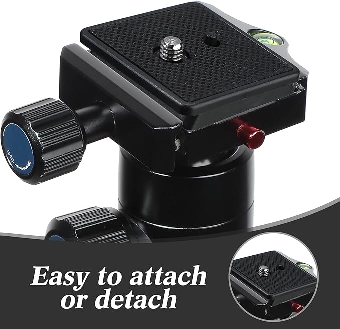TOODOO 2 Pieces 41mm Qr Release Plate, Camera Tripod Ball Head Quick Plate | Camera Tripod Mount, Replacement Compatible with Ambico V0552 V0554, Sunpak 7500 Pro 7500tm 7575, Kalimar Pro-tech V40 - Image 6