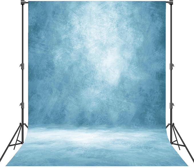 Abstract Photography Backdrop for Photoshoot 8x10ft, Light Blue,No Stand | Professional,Polyester Fabric,Roller Pocket on Top,Vintage Portrait Photo Props Booth Background,Photoshoot Studio by Haboke