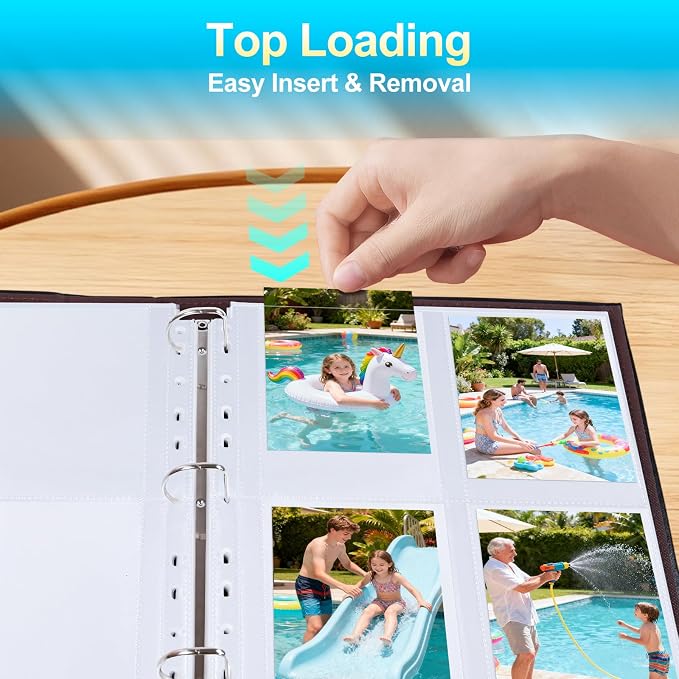 30 Pack 3.5x5 Photo Album Refill Pages for 3 Ring Binder,Ultra-Clear Photo Sleeves Holding 240 Pictures, Double-Sided 4 Pocket Photo Pages,Top Loading Photo Sheet Protector - Image 5