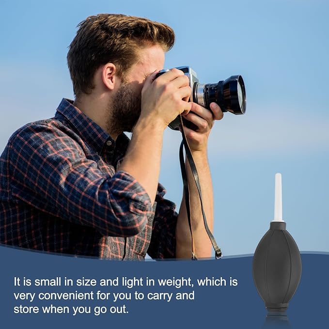 PATIKIL Soft Tip Air Blower Dust Blaster, 3 Pcs Rubber Bulb Air Pump Dust Blower Cleaner Cameras Lens Cleaning Tool with Long Nozzle for Camera Lens Computer Keyboard, Black/White - Image 5