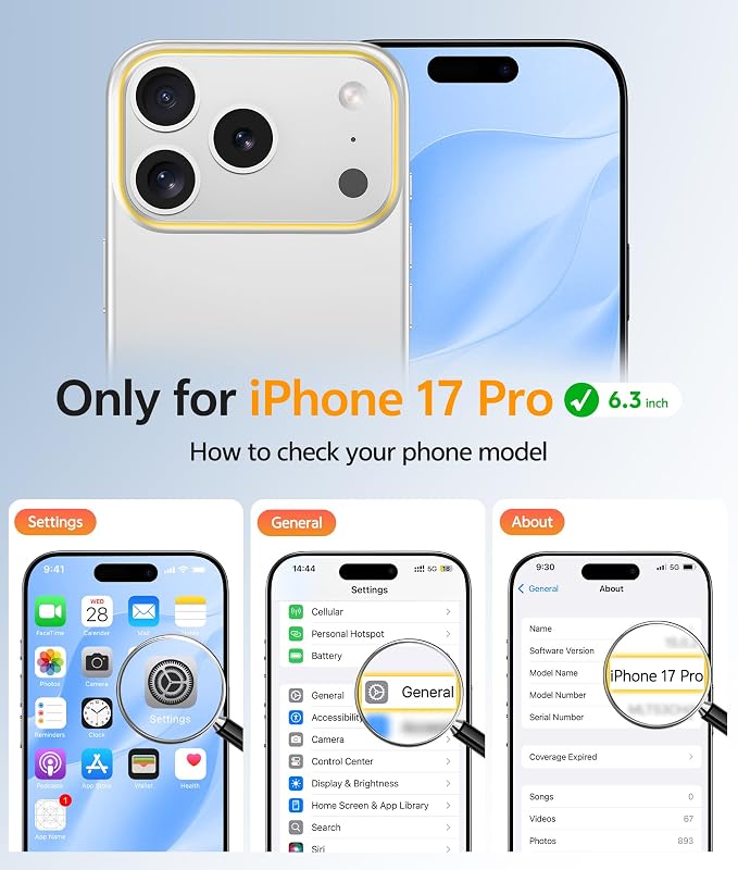 FNTCASE for iPhone 17 Pro Case, Fit for Magsafe, Screen Protector | Full Camera Protection, Translucent Matte, 14FT Military Grade Drop Proof, Shockproof Protective Phone Cover,Light Purple - Image 2
