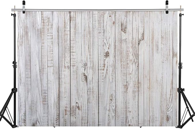 5x3FT Vintage Wood Backdrop Retro Rustic White Gray Wooden Floor Backdrops for Photography Kids Adult Photo Booth Video Shoot Vinyl Studio Prop 11890 - Image 2