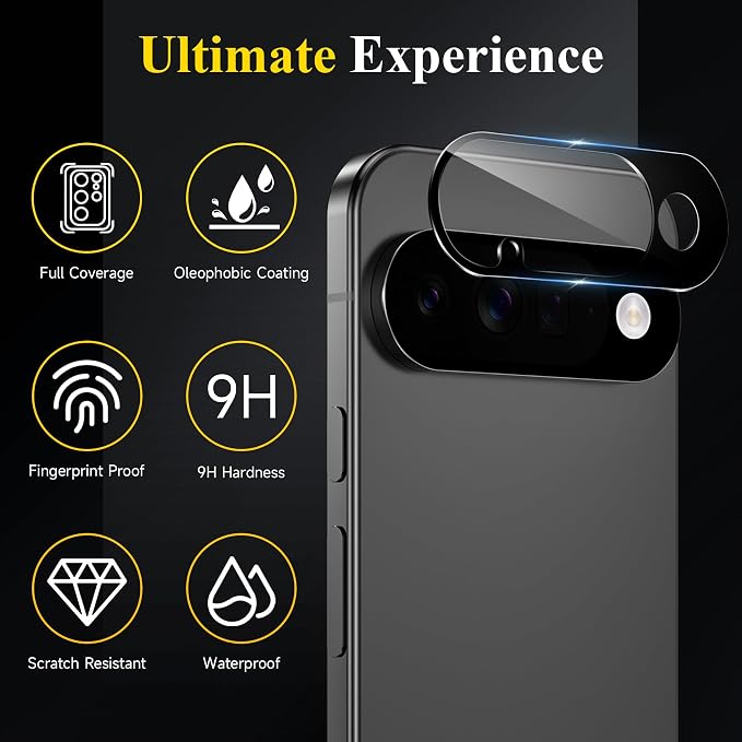 4 Pack Camera Lens Screen Protector Compatible with Google Pixel 11 Pro XL | 9H Tempered Glass Camera Lens Cover, Case Friendly, High Definition, Scratch-Resistant(Not for 11/11Pro) - Image 5