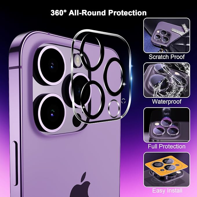 3+3 Pack Glass Screen Protector for iPhone 12 Mini, 5.4 Inch | Camera Lens Protector, HD Clear Tempered Glass Film, Anti-Scratch, Bubble Free, Case-friendly - Image 5