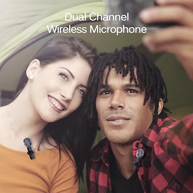 Professional Wireless Lavalier Lapel Microphone for iPhone, iPad, Mini Video Recording Mic for Interview Video Podcast Vlog YouTube & Livestream, Noise Reduction, Plug & Play, 2 Pack (Type-C port) - Image 6