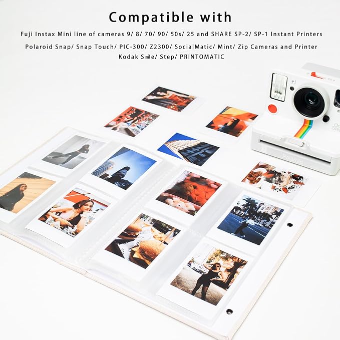 Mini Photo Album (2-Pack) for 2x3" Instax Mini & Polaroid Photos – Each Linen Album Holds 208 Photos - Image 4