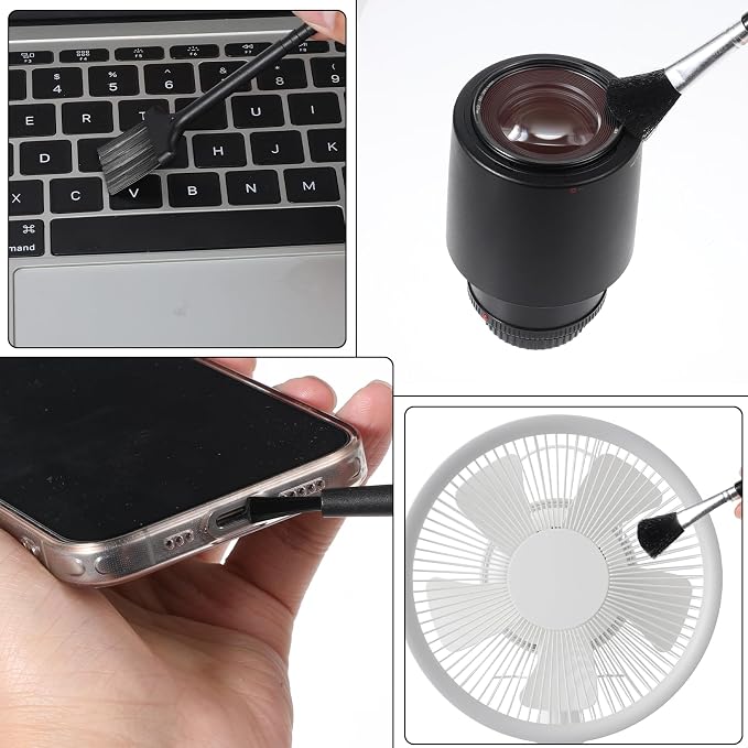 Keyboard Brush, 10 Pcs Mini Anti Static Brush Keyboard Cleaning Brushes Kit Nylon Dust Cleaning Brushes for Electronic Devices Computer Motherboard Fans Camera Small Space - Image 4