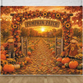 Fall Pumpkin Patch Backdrop 10x8ft Thanksgiving Harvest Photo Backdrops | Autumn Scarecrow Sunflower Photography Background Fall Pumpkin Leaves Theme Baby Shower Party Decorations Photo Booth Props by Leowefowa
