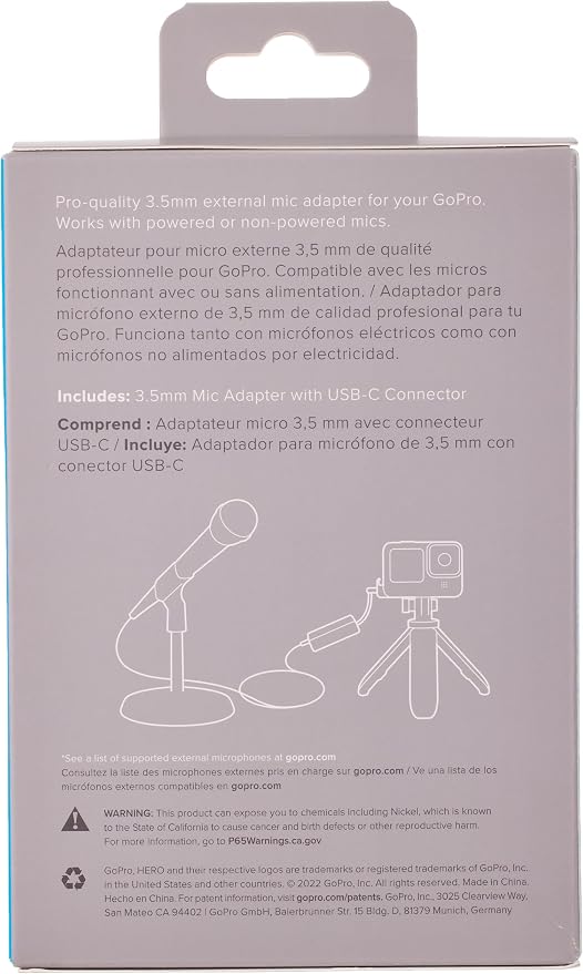 GoPro Pro 3.5mm Mic Adapter for (All Hero Cameras) - Official Accessory (Pack of 6) - Image 3
