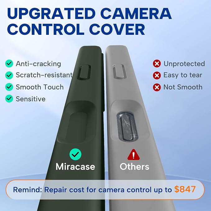 Miracase Silicone & Magnetic for iPhone 17 Pro Max Case, Dark Green | Compatible with MagSafe, Camera Control Cover, Premium Silicone Cover Shockproof Drop Protection Phone Case for 17 Pro Max - Image 2