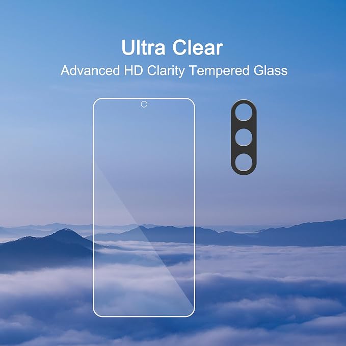 Ailun Screen Protector + Camera Lens Protector for Galaxy S25+ / S25 Plus | 3+3 Pack, 6.7 inch, Tempered Glass, Fingerprint Unlock, 0.25mm, Anti-Scratch, Case Friendly, Clear, HD - Image 4