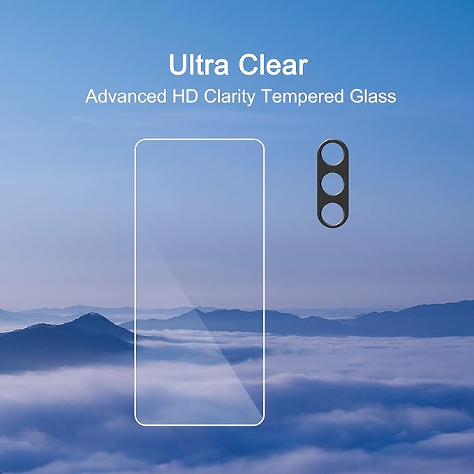 Ailun Screen Protector + Camera Lens Protector for Galaxy S23 FE, 3+3 Pack | 6.4 Inch, Tempered Glass, Fingerprint Unlock, 0.25mm, Ultra Clear, Anti-Scratch, Case Friendly - Image 4