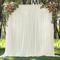 20x10ft Wrinkle Free Ivory Backdrop Curtain for Parties Soft Fabric Drapes Wedding Ivory Curtain Backdrop for Birthday Party Decorations Background for Photography 5x10ft,4 Panels by ESGOTBME