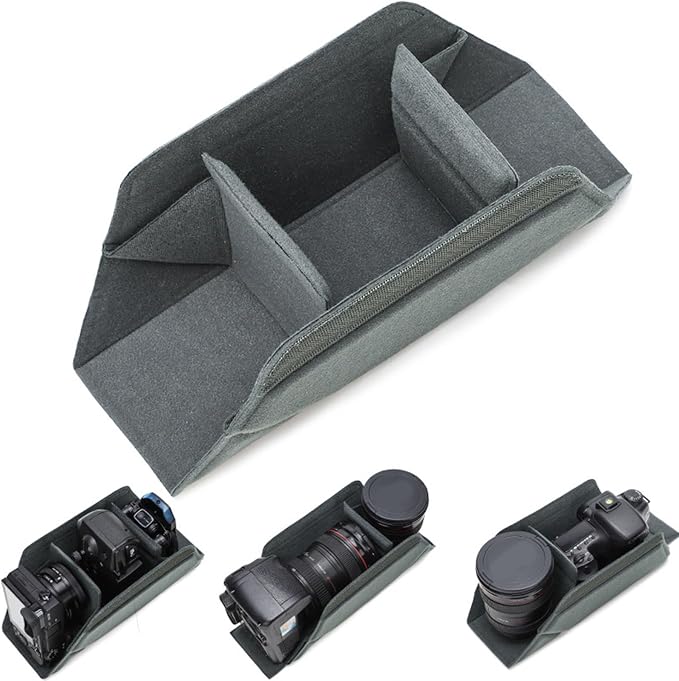 Shockproof Camera Storage Bag Removable Padded Insert Flexible Compartments Foldable Design Equipment Protecting - Image 2