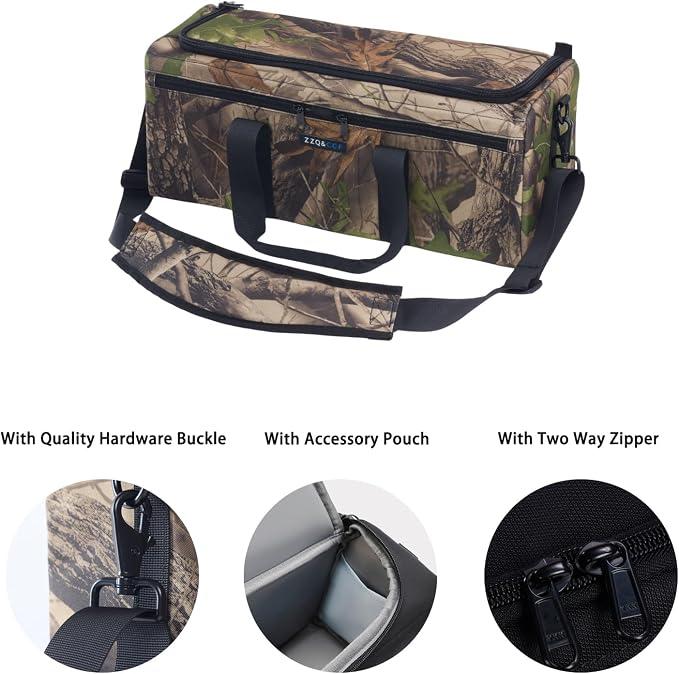 ZZQ&CCF Camera Lens Pouch Case for Sony FE 400-800mm/100-400mm F4.5/200-600mm F5.6-6.3G,for Canon RF 200-800,Compatible with Nikon Z 180-600, Extra Large Thick Portable Bag (Black) - Image 3