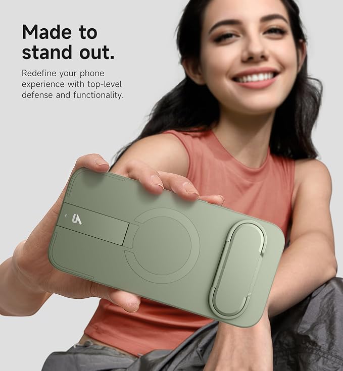 SURITCH for Google Pixel 10 Pro XL Phone Case, Compatible with MagSafe, Protective Cover with Camera Cover & Adjustable Metal Kickstand for Pixel 10 Pro XL 2025 -Sage Green - Image 7