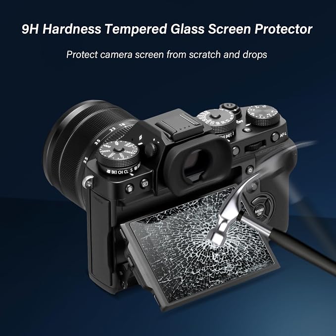 kinokoo Tempered Glass Film for fuji X-T3 Crystal Clear Film FUJIFILM XT3 Screen Protector Bubble-free/Anti-scratch(2 pack) - Image 5