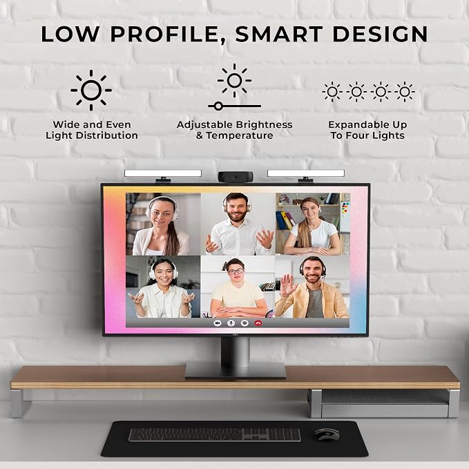 HumanCentric Add-On Video Conference Light - Existing Kit Required | Requires Existing Single or Double Kit, for Double, Triple, or Quadruple Light Setup. For Streaming & Video Conferencing - Image 4