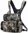 MOXULE Binocular Harness Chest Pack: Bino Case with Rangefinder Pouch XL | Silent magnetic lid, one-handed access, removable pouches, rain cover, MOLLE webbing for hunting hiking bird watching by MOXULE
