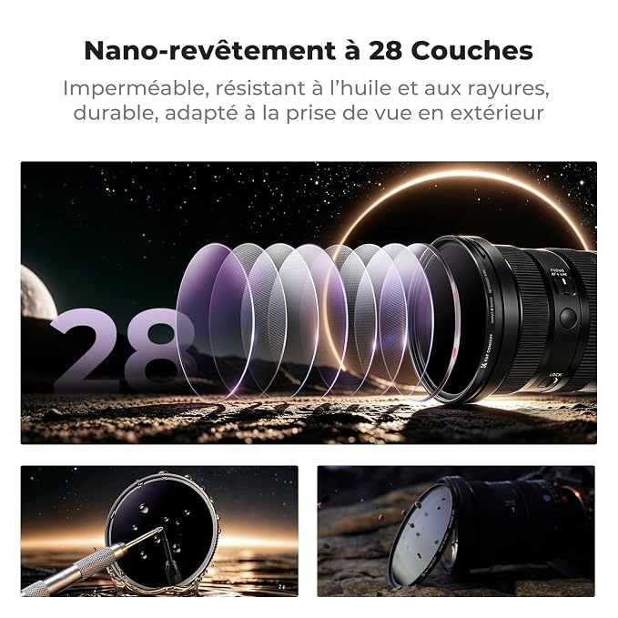K&F CONCEPT 67mm ND100000(16.6 Stops) High Definition ND Lens Filter | Optical Glass Fixed Neutral Density Lens Filter with 28 Multi-Layer Coatings (Nano X Series) FN706 - Image 5