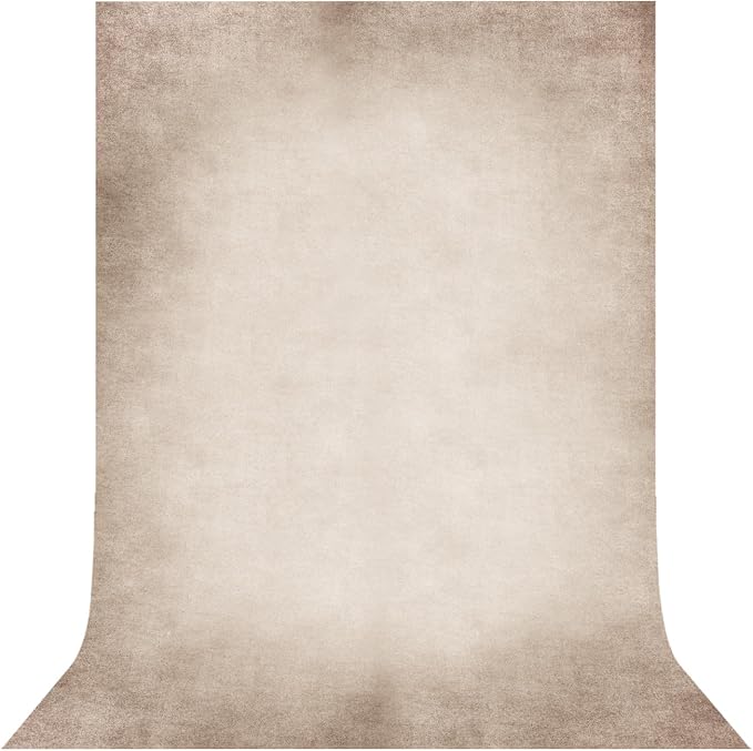 Beige Photography Backdrops for Photoshoot, Abstract Fabric 5x7ft | Vintage Studio Photo Backgrounds, Non Reflective, Easy to Use, for Portrait, Headshot, Product by TERSUM
