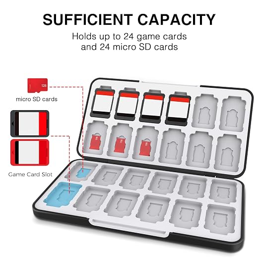 HEIYING Game Card Case Compatible with NINTENDO SWITCH 2 / Micro SD Cards | Portable Game Card Holder, Hard ABS Shell with Soft Silicone Lining, Dedicated Card Slots,Magnetic Closure for Easy Access - Image 2