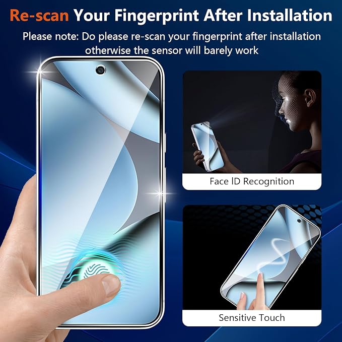 (3+2 Pack) Glass Screen Protector for Google Pixel 10 Pro with Camera Lens Protector,9H Tempered Glass,Fingerprint Unlock,Anti-Scratch,Bubble Free,Case Friendly - Clear - Image 4
