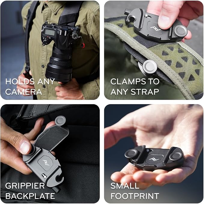 Peak Design Capture Camera Clip V3, Eclipse with Plate, Holds DSLR, Compact and Point and Shoot Bodies, Secure, Stable and Accessible, Attaches to Straps and Belts, Quick Release, 200 lb Capacity - Image 3