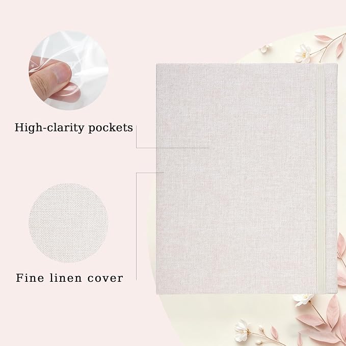 Mini Photo Album (2-Pack) for 2x3" Instax Mini & Polaroid Photos – Each Linen Album Holds 208 Photos - Image 2