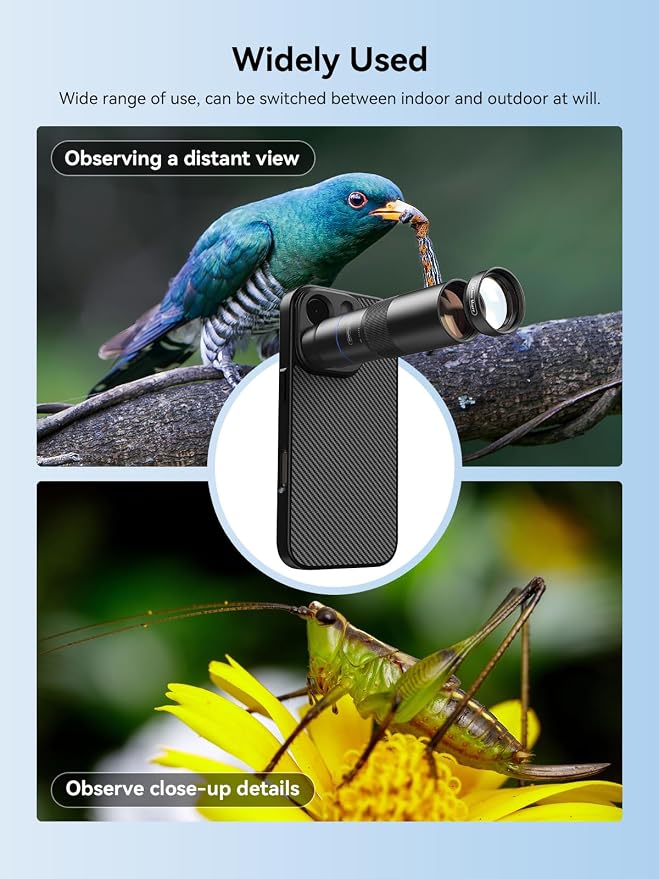 MIAO LAB 10X Telephoto + 200mm Macro Lens for iPhone 16 Pro, 2-in-1 Telephoto & Macro with 17mm Thread Interface & Dedicated Case – Perfect for Concerts, Travel, and Outdoor Exploration - Image 6