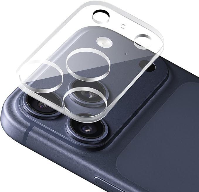 FanTEK Camera Lens Protector Compatible with iPhone 17 Pro Max, 9H Tempered Glass Camera Screen Cover, Ultra HD Clear Acrylic Full Coverage Guard, Case Friendly by FanTEK