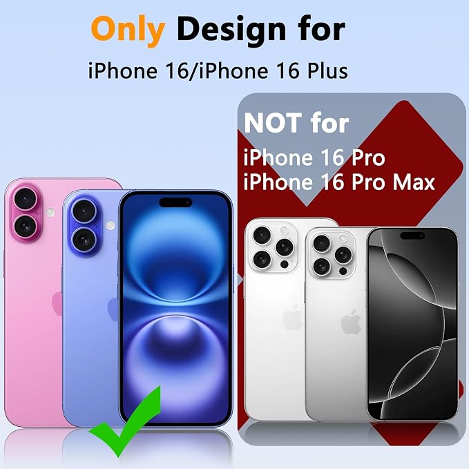 YWXTW Camera Lens Protector for iPhone 16/iPhone 16 Plus, Individual Bling Diamond Metal Ring Tempered Glass Camera Cover Screen Protector for iPhone 16 Accessories, Case Friendly (Pink Diamond) - Image 2